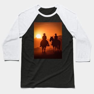 Cowboys at sunset Baseball T-Shirt